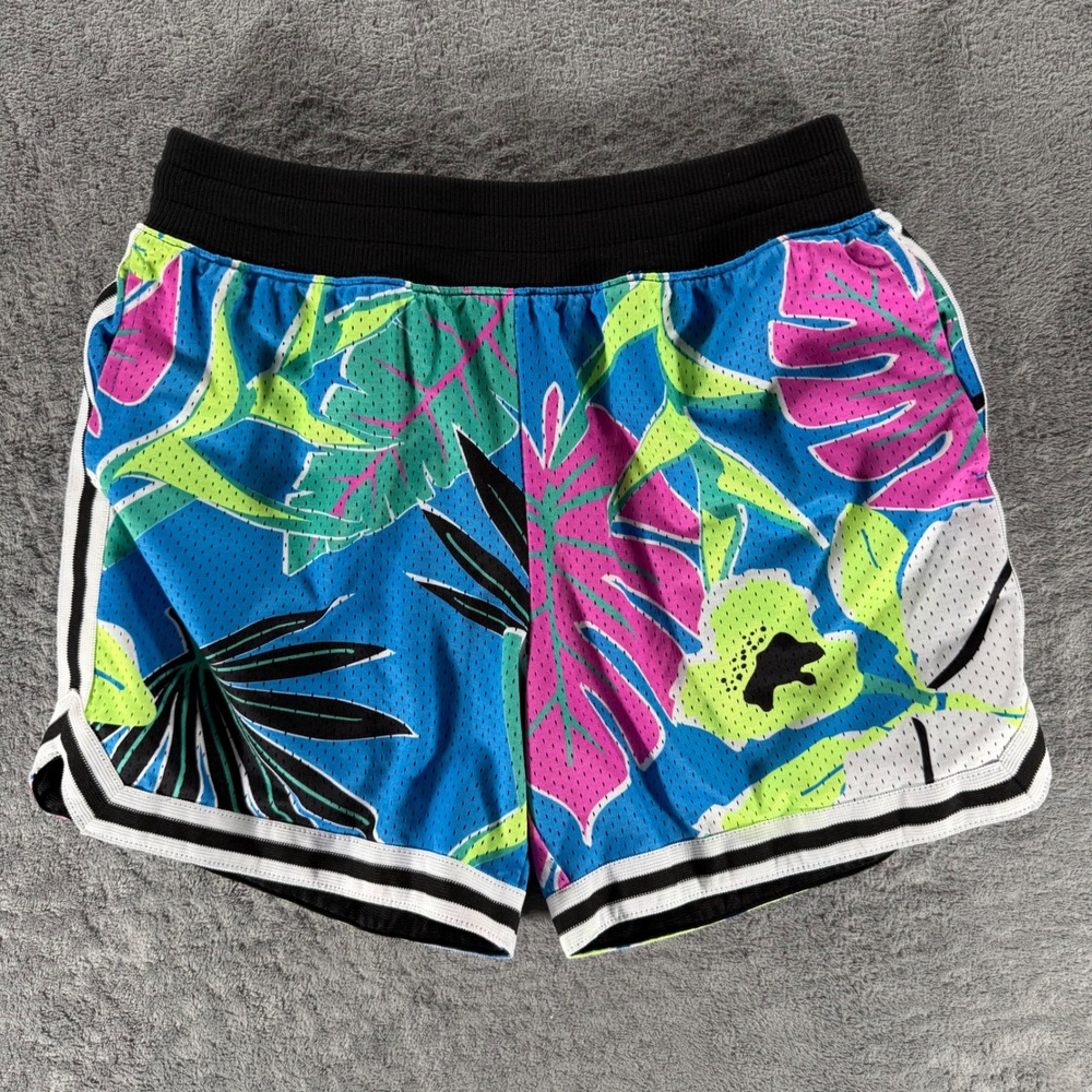 Chubbies Tropical Floral Mesh Basketball Shorts Men Medium Athletic Gym